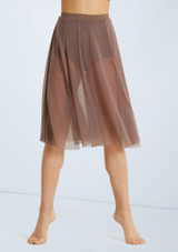 Weissman Midi Length Mesh Skirt Mokka [Braun]