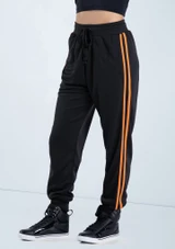 Weissman Side Stripe Track Pants Schwarz Orange [Schwarz]