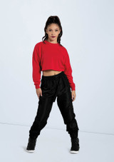Weissman Cropped Long Sleeve Tee Red [Red]