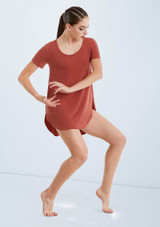 Weissman Oversized Favorite Tee Dress [Braun]