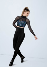 Weissman Cage Strap Sequin Crop Top Royal Blue [Blue]