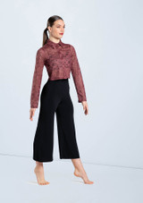 Weissman Metallic Lace Button Up Shirt [Rosa]