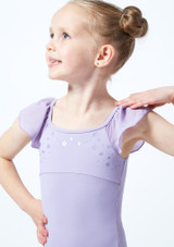 Mirella Ballettanzug mit Flügelärmeln Lila Close-up der Vorderseiete [Violett]