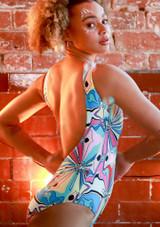 Move Dance Celeste Low Back Trikot-Bodysuit - Marmorprint Rückseite 2 [Bunt]