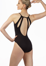 Bloch Cailey Trikot mit Spaghettiträgern uns Schlaufen-Rücken Schwarz Rückseite [Schwarz]