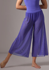 Move Dance Elsie Mesh-Tanzhose mit hoher Taille Tiefblau Front [Blau]