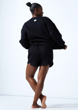 Bloch Frottee Oversize-Sweatshirt Schwarz Rückseite [Schwarz]