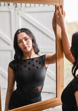 Move Dance Seraphina Trikot mit Flügelärmeln Schwarz Vorderseite 2 [Schwarz]
