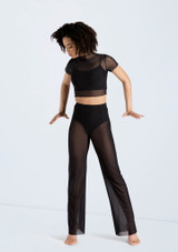 Weissman Cropped Power Mesh Tee