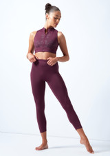 Bloch Tiana kurze Leggings Vorderseite 2 [Violett]