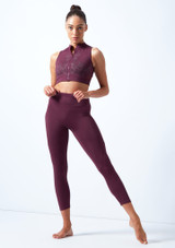 Bloch Rayna Crop-Top mit Reißverschluss vorne