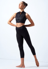 Bloch Rayna Crop-Top mit Reißverschluss vorne