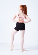 Move Dance Ava Rolltop-Tanzshorts für Mädchen Schwarz Rückseite [Schwarz]