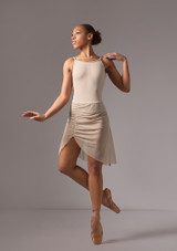 Move Dance Vanessa Geraffter langer Rock Latté Front 2 [Braun]