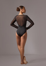 Move Dance Bella Mesh-Oberteil zum Binden vorne Schwarz Back [Schwarz]