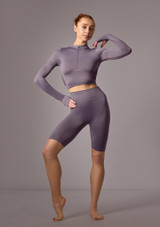 Move Dance Pippa Nahtlose Shorts Schiefer Front 2 [Grau]