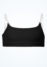 Bloch Leia Crop Top für Mädchen Schwarz Vorderseite [Schwarz]