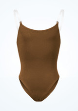 Bloch Auva Bodysuit für Mädchen Karamelle Vorderseite [Braun]
