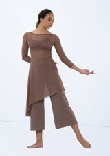 Asymmetric Drape Overdress Mokka 2 [Braun]