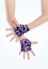 Weissman Hologram Sequin Mitts Electric Purple 7 [Violett]