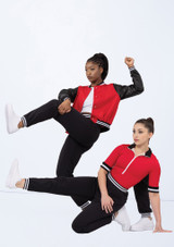 Weissman Striped Trim Varsity Jacket Rot [Rot]