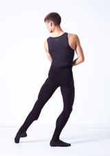 Wear Moi Hamada Herren-Strumpfhosen ohne Fuß Schwarz Rückseite 2 [Schwarz]