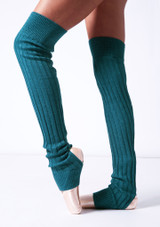 Aspen Thigh High Leg Warmer Teal Side [Blau]