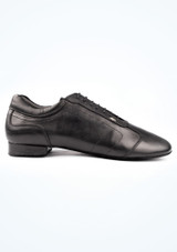 BLACK LEATHER SUEDE SOLE Schwarz Side [Schwarz]