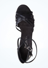 PortDance 631 Satin Ballroom & Latin Schuh - 5cm [Schwarz]