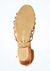 PortDance 301 Satin Ballroom Schuh - 3,05 cm [Tan]