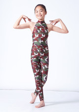Alegra Gemusterter Lily Neckholder-Catsuit für Mädchen
