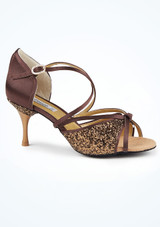 PortDance 801 Salsa & Tango Schuh - 5,59 cm [Braun]