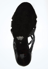 Move Dance Mira Schwarzer Tanzschuh - 5 cm Schwarz Bottom [Schwarz]