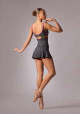 Move Dance Anais Tanzrock mit Seitenschlitz Schwarz Front 4 [Schwarz]