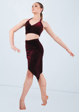 Weissman Velvet Ruched Skirt Maulbeere [Rosa]