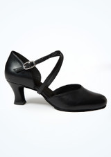 Move Dance Adela Ledertanzschuh - 4,45 cm Schwarz Side [Schwarz]
