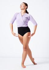 Ballet Wrap 3/4 sleeves Lila Front [Violett]