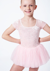 Bloch Mädchen Callie Tutu Trikot mit breiten Trägern Rosa Front 2 [Rosa]