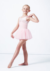 Bloch Mädchen Callie Tutu Trikot mit breiten Trägern Rosa Front [Rosa]