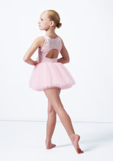 Bloch Mädchen Callie Tutu Trikot mit breiten Trägern Rosa Back [Rosa]