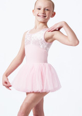 Bloch Mädchen Callie Tutu Trikot mit breiten Trägern Rosa Front [Rosa]