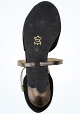Werner Kern Holly Schwarzer Wildleder-Tanzschuh ÃƒÂ¢Ã¢â€šÂ¬Ã¢â‚¬Å“ 5,3 cm AbsatzhÃƒÆ’Ã‚Â¶he [Gold]