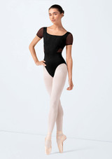 Bloch Olivia Trikot mit Cap-Ärmeln Schwarz Front 2 [Schwarz]