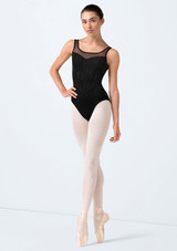 Bloch Isabella Trikot mit breiten Trägern Schwarz Front 2 [Schwarz]