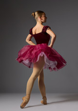 Jolista Rosengirlande Ballettkostüm Tiefrot 2 [Rot]