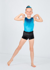 Alegra Girls Illume Velour Tanzshorts Schwarz Front 6 [Schwarz]