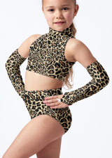 Alegra Girls Print Electra Racer Crop Top LEP Front [Bunt]