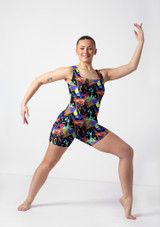 Alegra Print Adriana Unitard mit Quadrat-Ausschnitt RET Front [Gemustert]