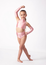 Alegra MÃ¤dchen Shiny Georgie Tanzslip mit hohem Bund Hellrosa Front 4 [Rosa]