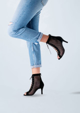 Werner Kern Regine Wildleder-Tanzschuh â€“ 7,5 cm Absatz Schwarz Front 2 [Schwarz]